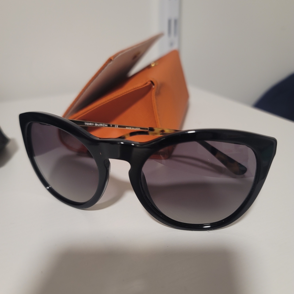 Tory Burch Black and Tortoise Sunglasses
